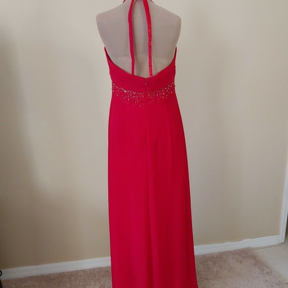 (14) NWT Gorgeous Plus Size 16 Red Evening Gown by WOW - Picture 3 of 5